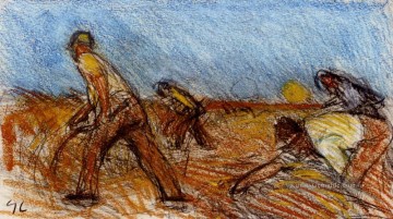 Studie für Ernte moderne Bauern impressionistischen Sir George Clausen Ölgemälde